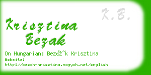 krisztina bezak business card